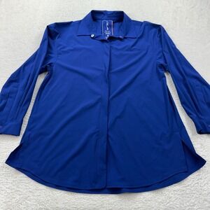 Nike 24.7 Womens Perfect Stretch Dri-FIT XS Blue Long-Sleeve Shirt HM8385-455